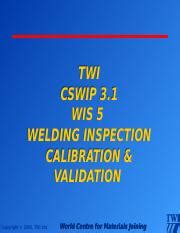 twi cswip result|Validation .